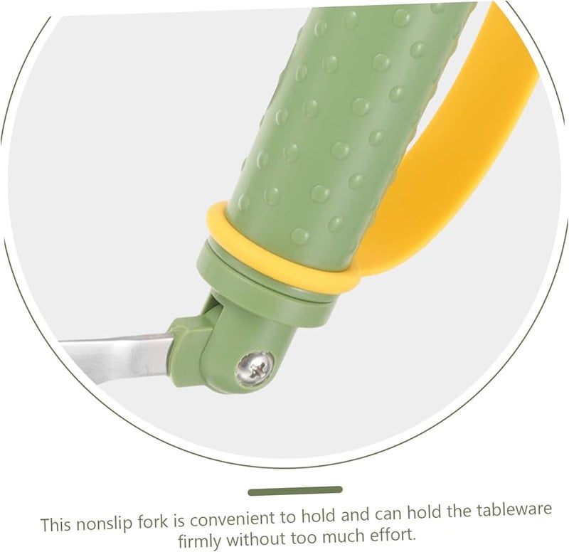 2Pcs Ergonomic Food Serving Scooper Spoon for Hand Spasms Weak Grip First Stage Cutter - Image 4